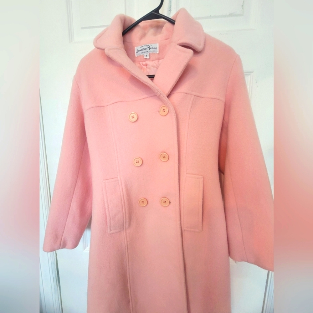Petites by Jonathan Michael Pink Pea Coat